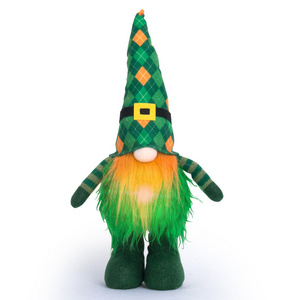 St. Patrick's Day Gnome Plush - Irish Mr and Mrs Elf Dwarf Gnomes Plushie For Christmas Tree Decoration Indoor Decoration