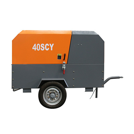 ZHIGAO 40SCY-7 Small Construction Mining Diesel Portable Screw Air Compressor For Sale