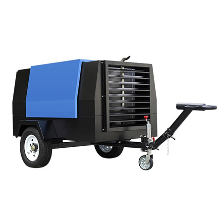 5.2m3/min 7 bar Diesel Powered 185 cfm Portable Screw Air Compressor for Sand Blasting