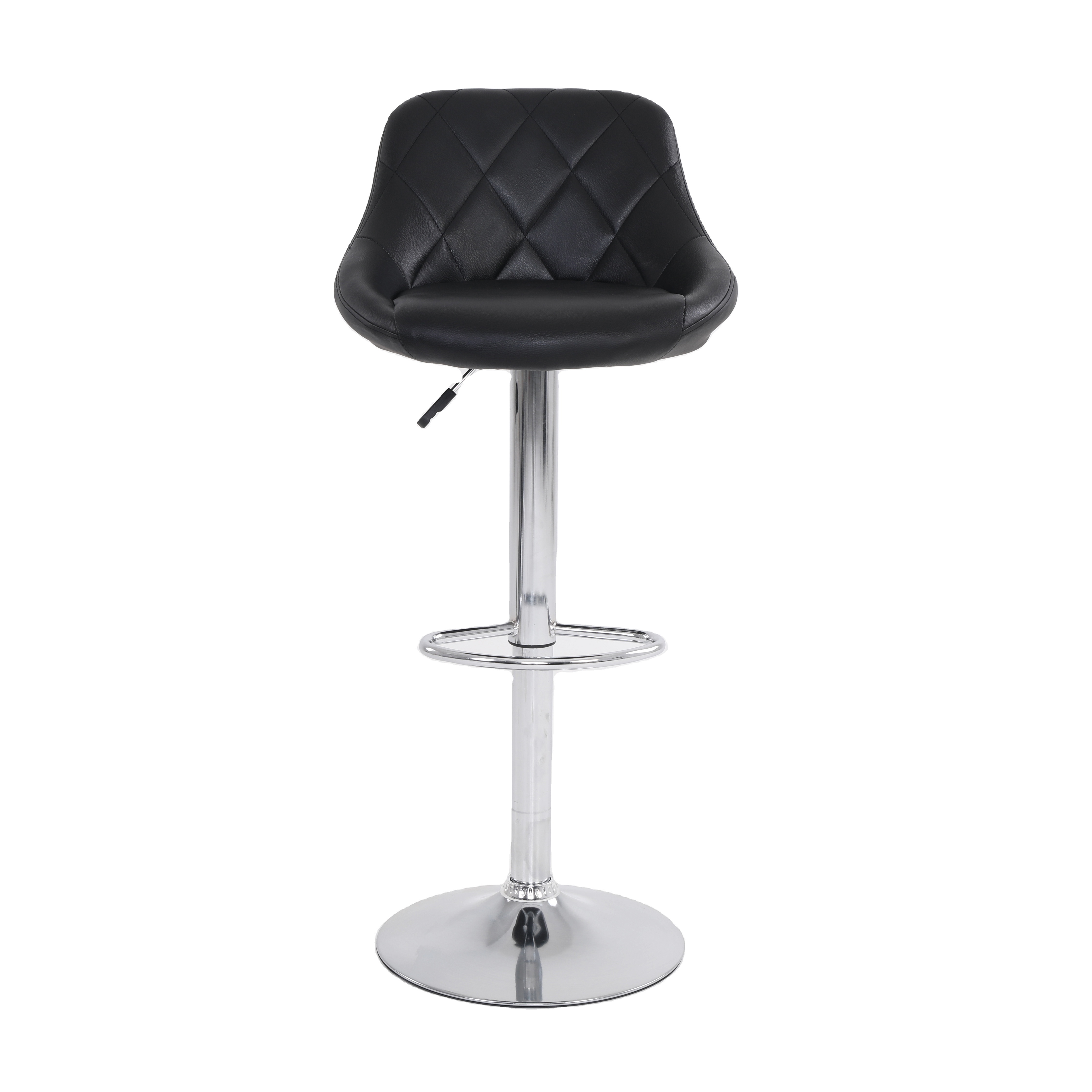 High Quality Modern Adjustable Luxury Black Leather Bar Chair Bar Stool Furniture