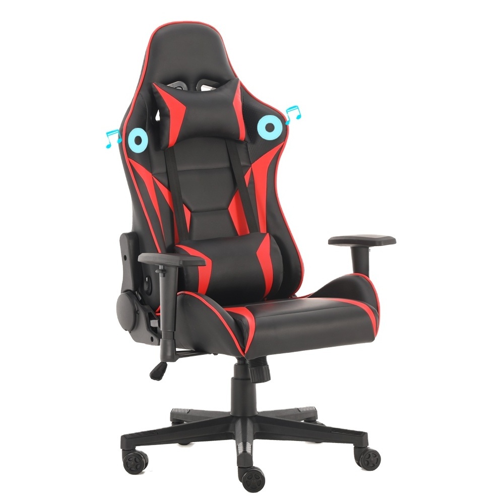 Gaming Chair with Speakers Music Video Game Chair Audio Ergonomic Design Heavy Duty Office Computer Desk Chair