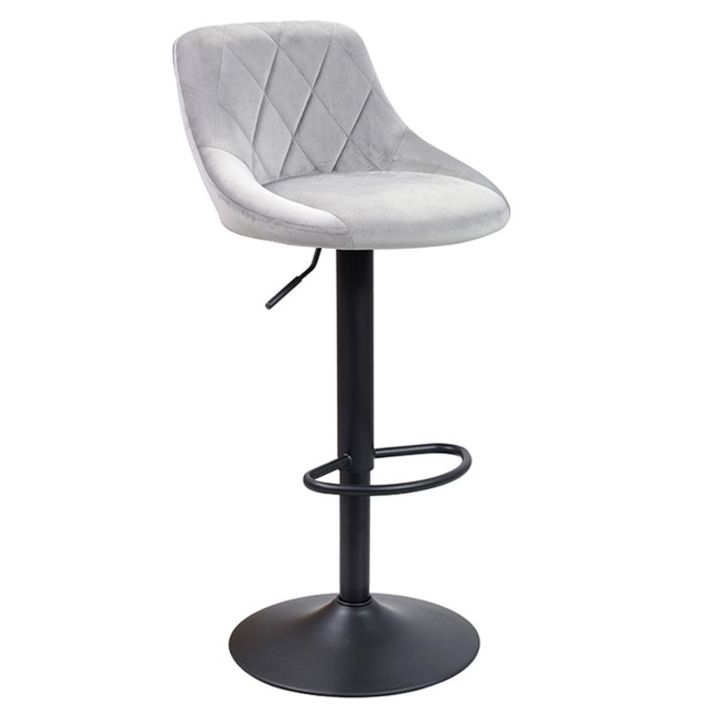 High Quality Modern Adjustable Luxury Black Leather Bar Chair Bar Stool Furniture