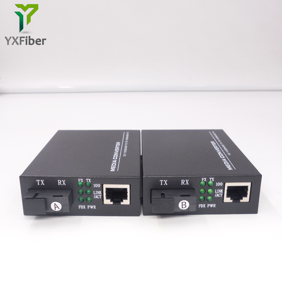 Single Fiber SM 10/100Mbps Gigabit Optical Converter RJ45 Ethernet Fiber optic Media Converter