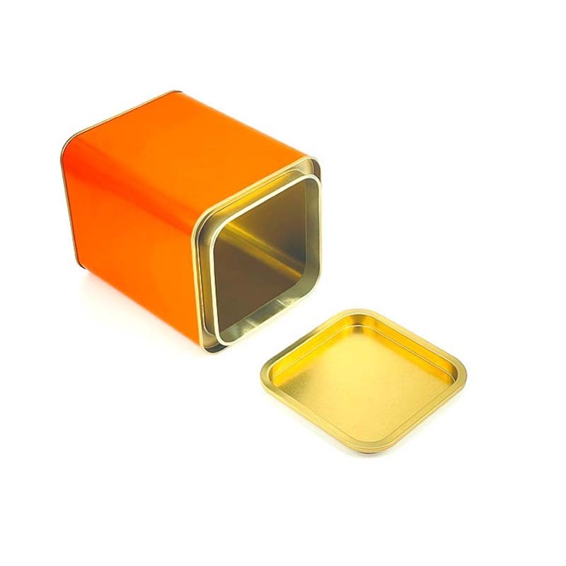 Recyclable Wholesale airtight double lid tea tin box large sublimation for tea coffee packaging