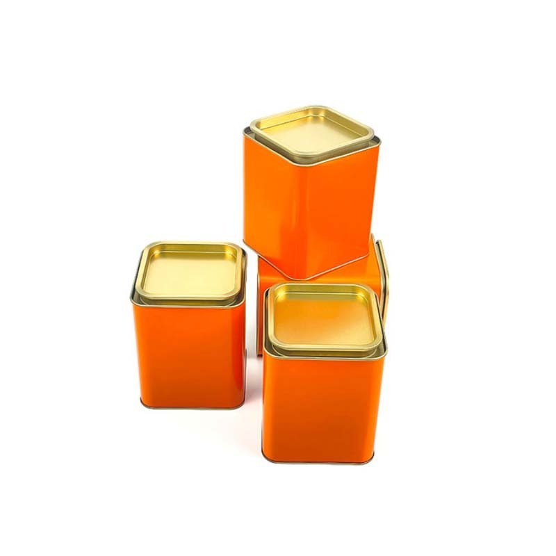 Recyclable Wholesale airtight double lid tea tin box large sublimation for tea coffee packaging