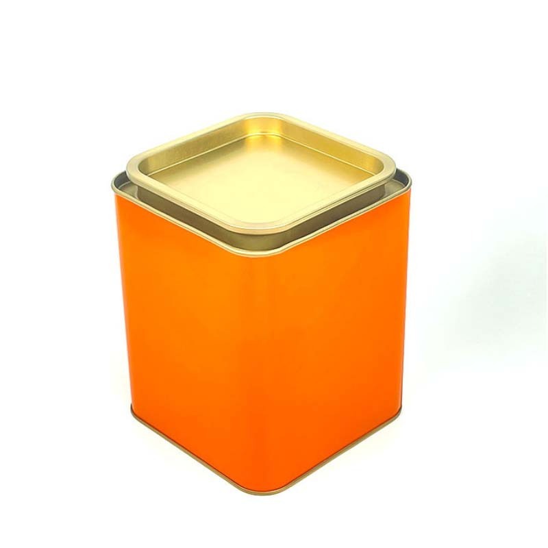 Recyclable Wholesale airtight double lid tea tin box large sublimation for tea coffee packaging