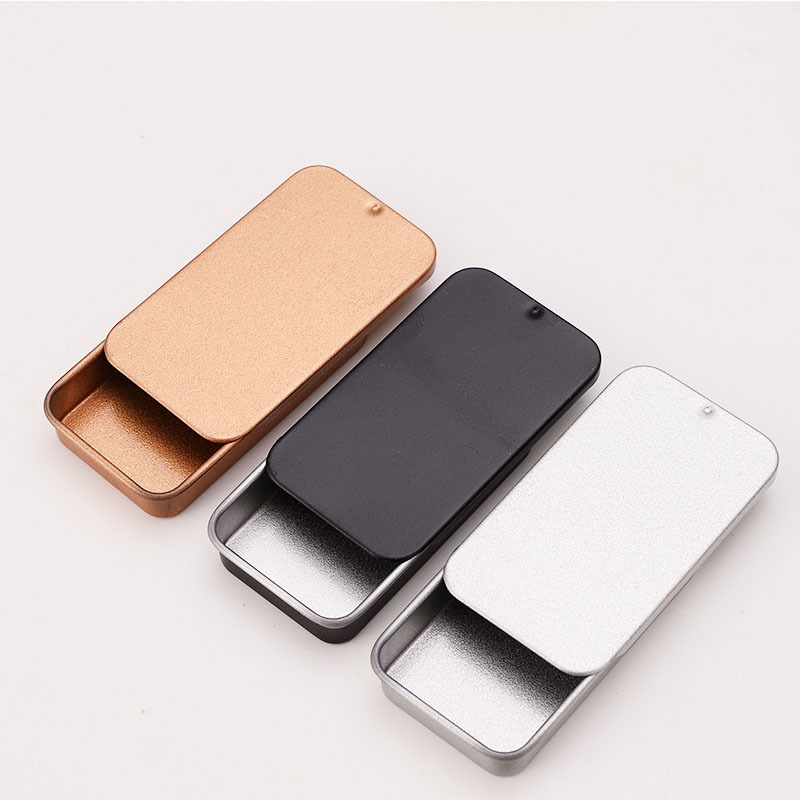 Recyclable Mint Solid Perfume Soap Sliding Tin Box Factory Wholesale Custom Empty Small Rectangle Slide Top Lid Metal box