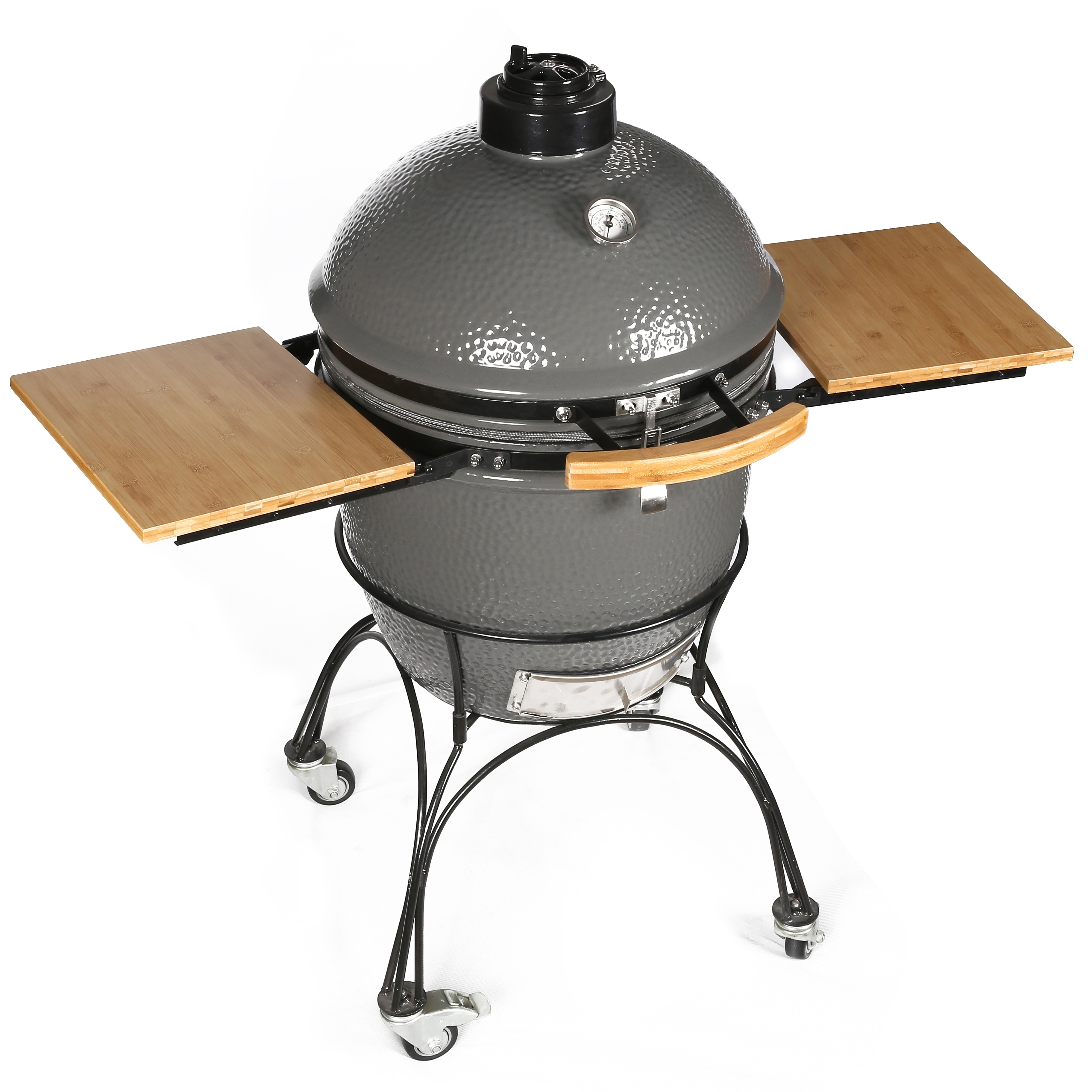 MCD 27 Inch Smokeless Outdoor Table BBQ Grill Kamado Egg Charcoal Vertical BBQ Grill Ceramic Stanles  wh