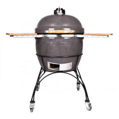 MCD 27 Inch Smokeless Outdoor Table BBQ Grill Kamado Egg Charcoal Vertical BBQ Grill Ceramic Stanles  wh