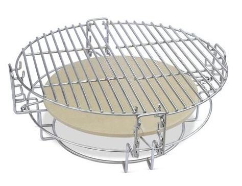 MCD Grill Cooking Versatile Elevator For Grate Or Pizza Stone For Kamado BBQ Grill  Cooking Grid  wh