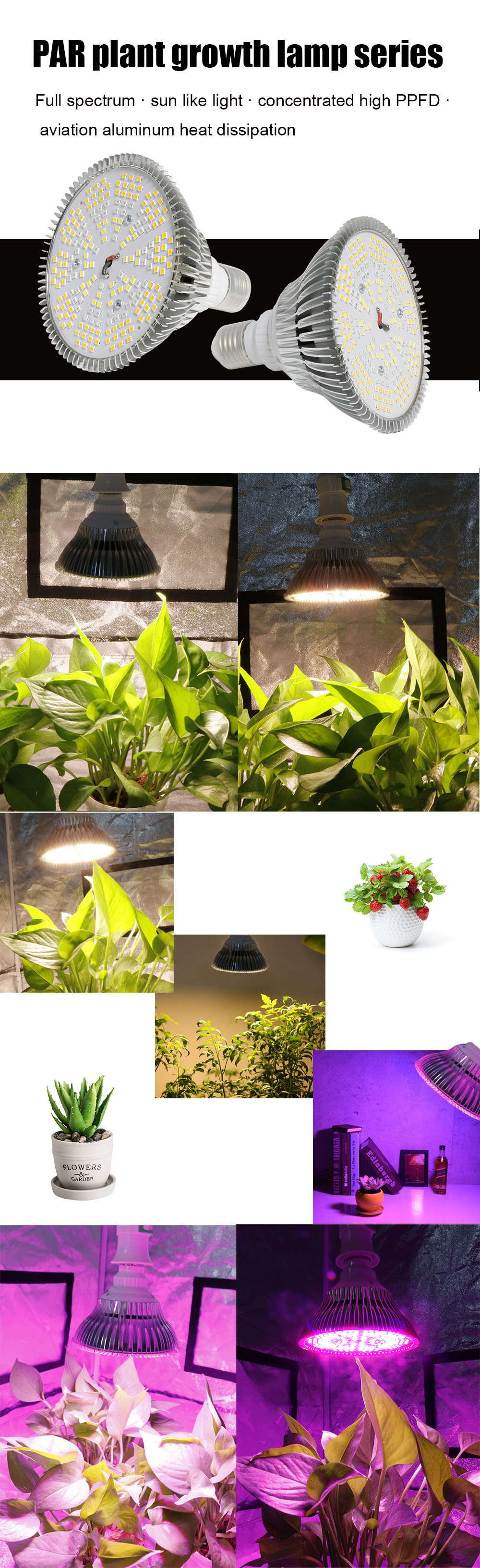 Deep red 660nm Par38 LED Grow Bulb LED Grow Spot Bulb Light E27 25W Par LED Grow Light Full Spectrum