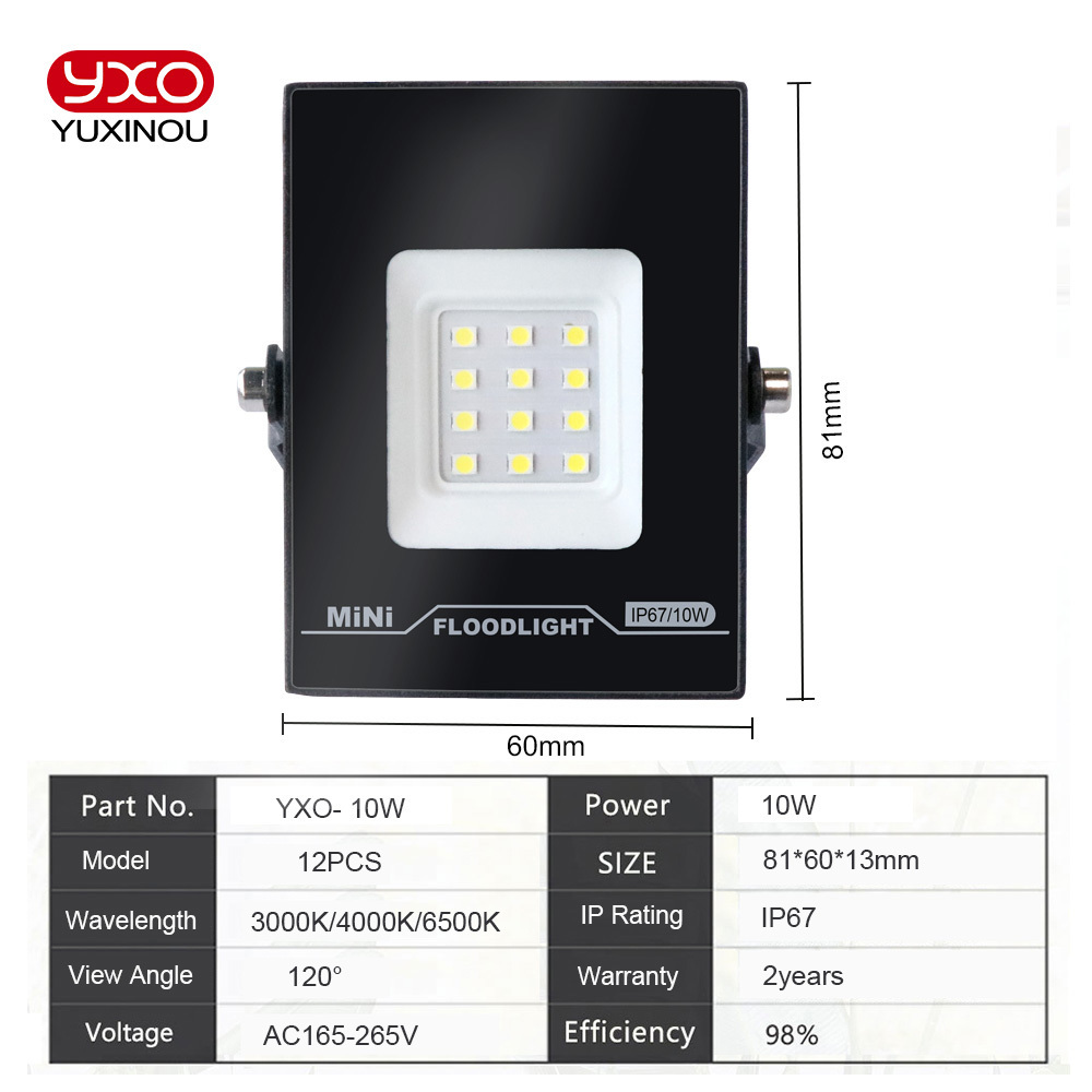 Commercial Outdoor IP66 Waterproof 50W 100W 150W 200W LED Flood Lights Slim Portable SMD 2835 Floodlight