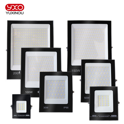 Commercial Outdoor IP66 Waterproof 50W 100W 150W 200W LED Flood Lights Slim Portable SMD 2835 Floodlight