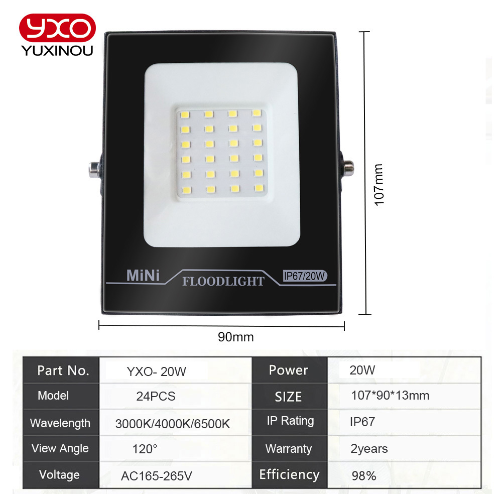 Commercial Outdoor IP66 Waterproof 50W 100W 150W 200W LED Flood Lights Slim Portable SMD 2835 Floodlight