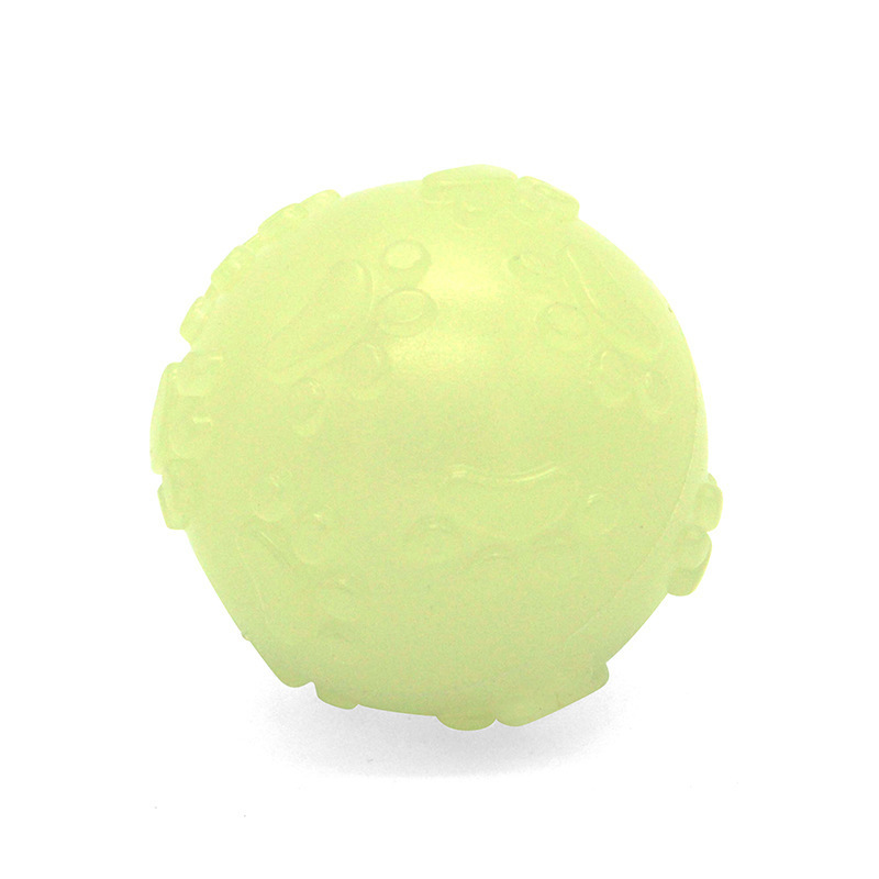 Wholesale High Quality light up ball glow in the dark dog ball rubber ball tooth cleaning training dog pet toys