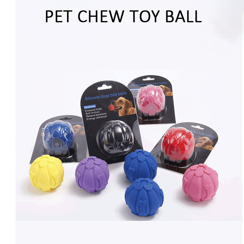 2024 New Arrival Pet Silicone Sound Dog Bite Explosive Toy Ball Dog Chew Ball pet ball training dog chew toys for aggressive