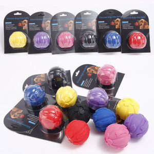 2024 New Arrival Pet Silicone Sound Dog Bite Explosive Toy Ball Dog Chew Ball pet ball training dog chew toys for aggressive