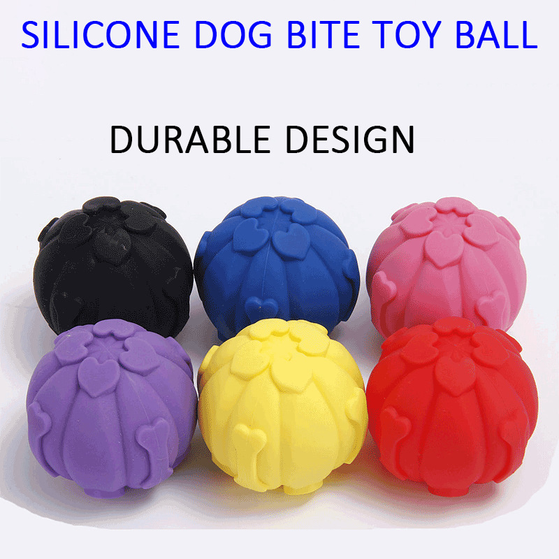 2024 New Arrival Pet Silicone Sound Dog Bite Explosive Toy Ball Dog Chew Ball pet ball training dog chew toys for aggressive