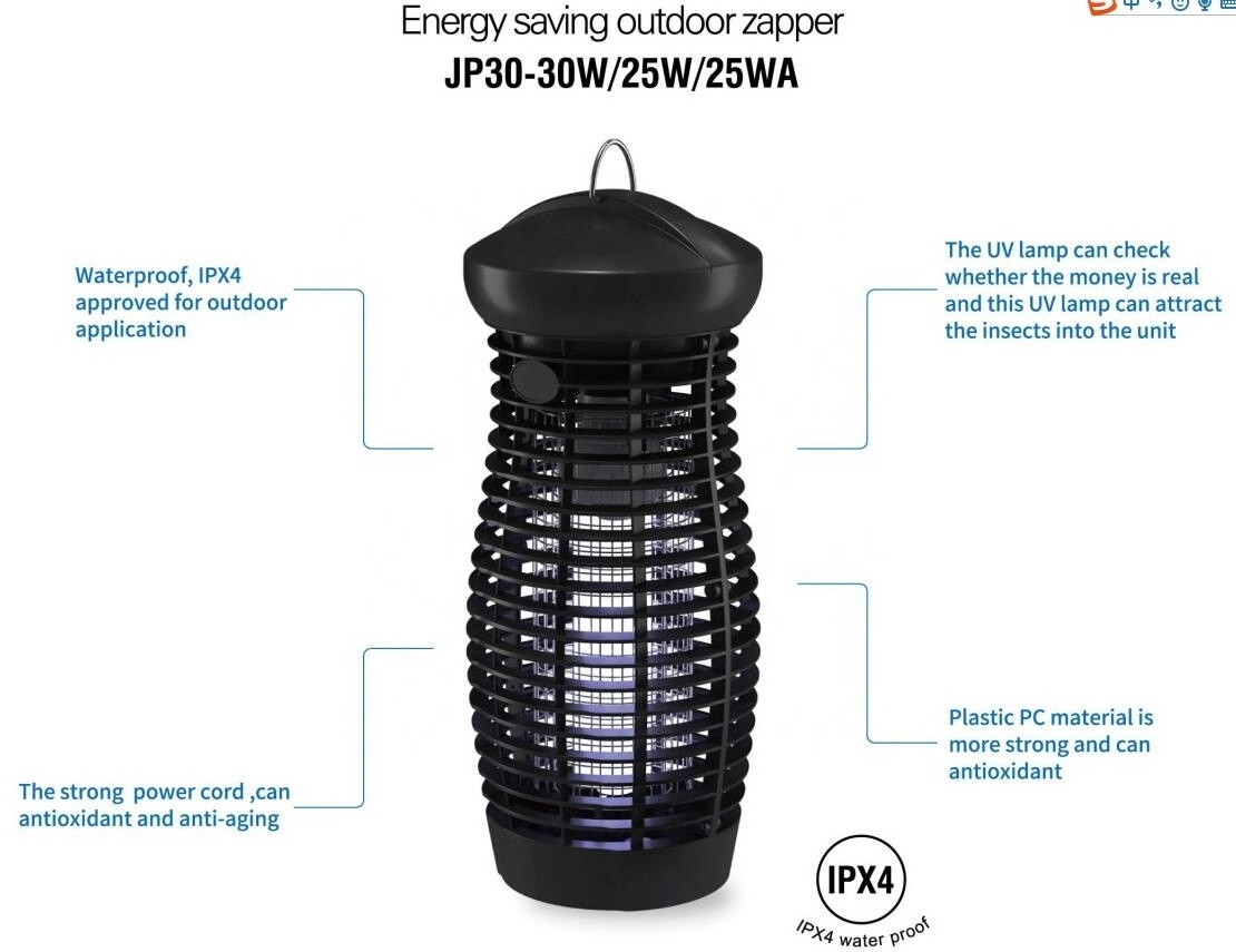 JP30-30W /25W/25WA  CE ROHS IPX4 Waterproof Outdoor & Indoor Use Insect Killer Mosquito Fly moths Bug Zapper