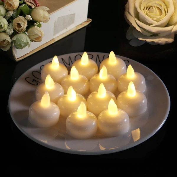 Battery Operated LED Floating Flameless Candles Waterproof Led Candle Floating Tealight