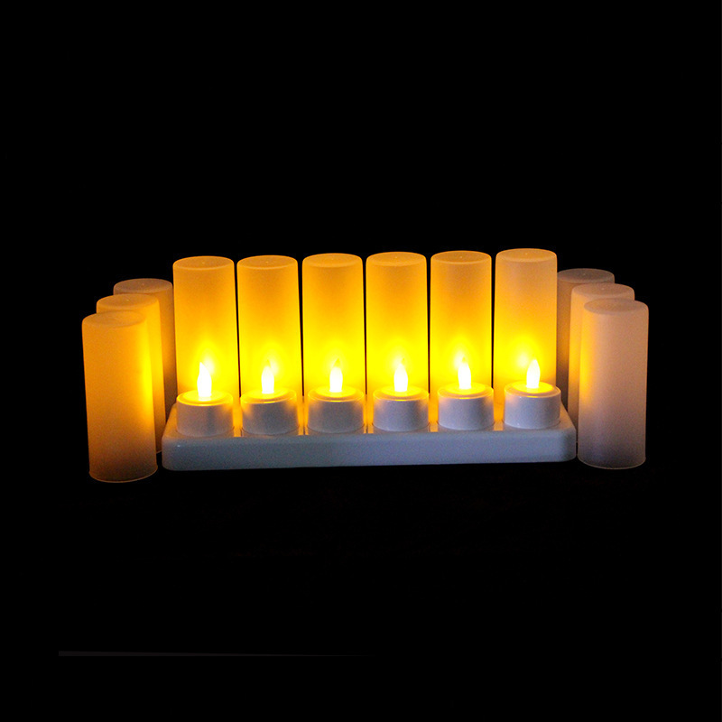 Flickering Flameless Rechargeable Led Tea Light Candles Led Candle for Wedding Christmas