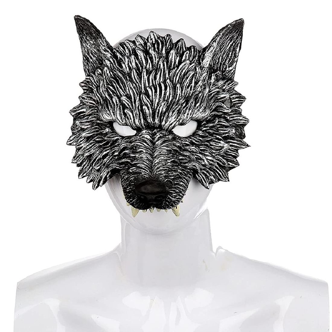 Halloween Costume Adult Realistic Half Mask Wolf Masks Werewolf Animal Monkey Mask Brown Gorilla