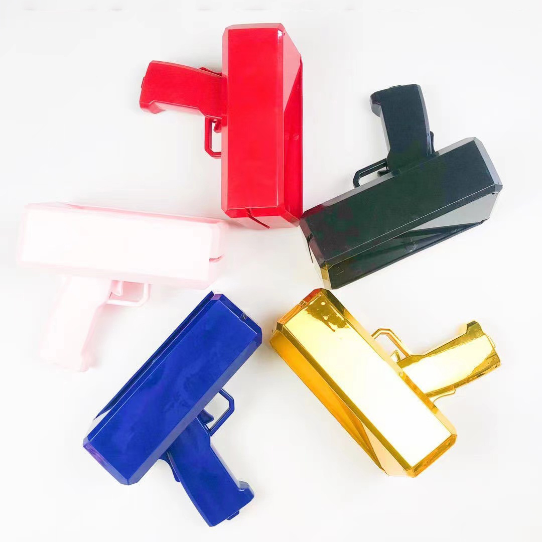 Super Money Paper Playing Spray Gun Toy Guns Handheld Cash Gun Dispenser Money Shooter Wedding Decoration