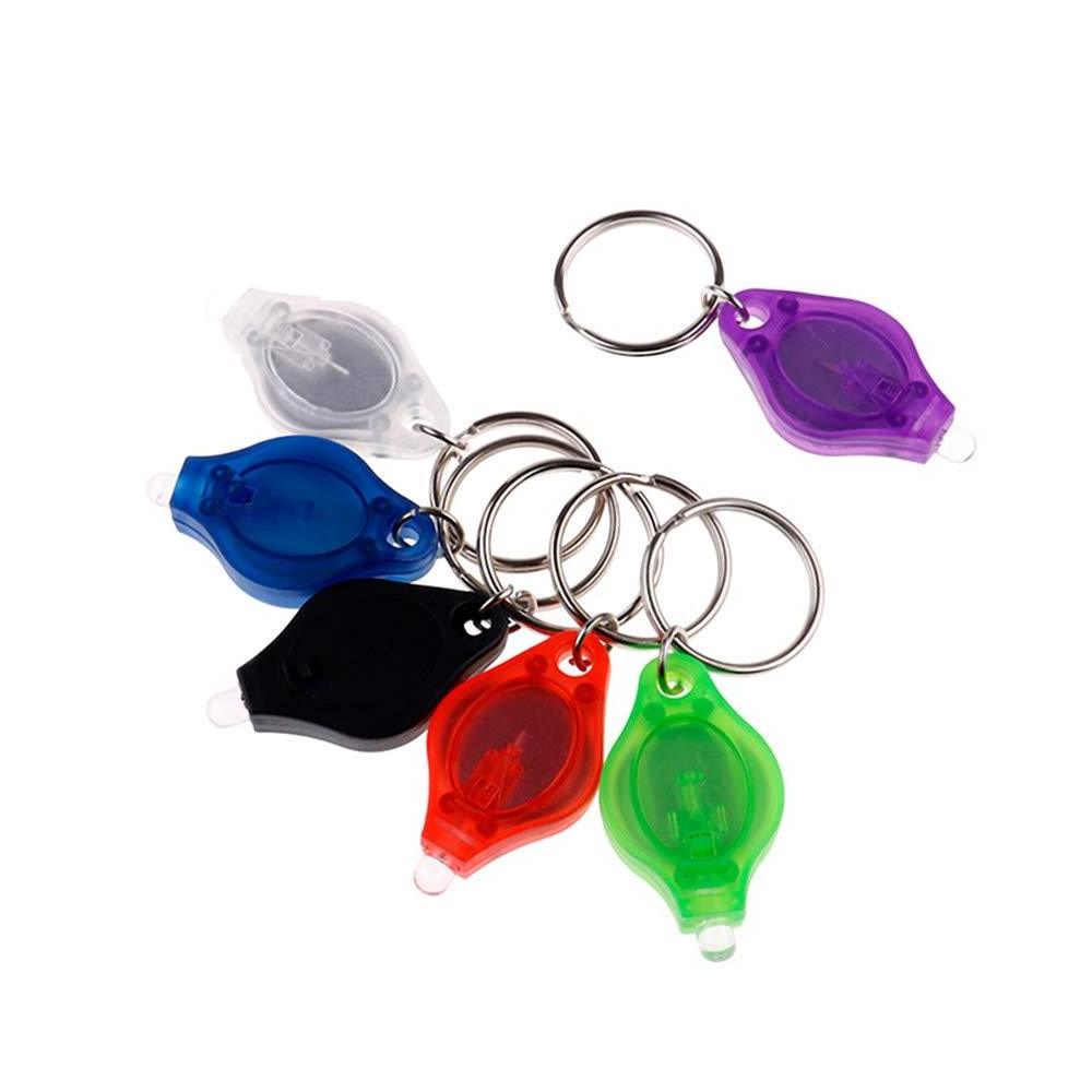 Mini UV LED Keychain Flashlight 395nm UV Light Keyring Flashlight UV Keyholder Purple Light Black Light for Promotion Gifts