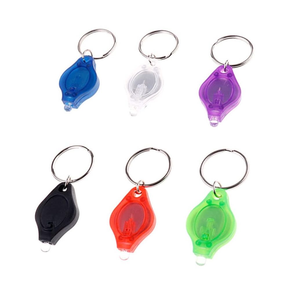 Mini UV LED Keychain Flashlight 395nm UV Light Keyring Flashlight UV Keyholder Purple Light Black Light for Promotion Gifts