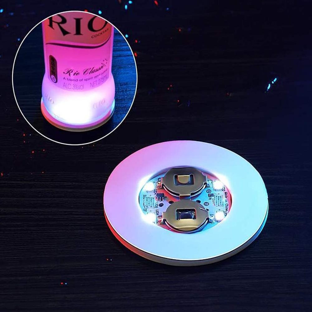 LED Coasters LED Bottle Light Glorifier LED Stickers Light Up for Drinks Flash Light Up Cups Christmas