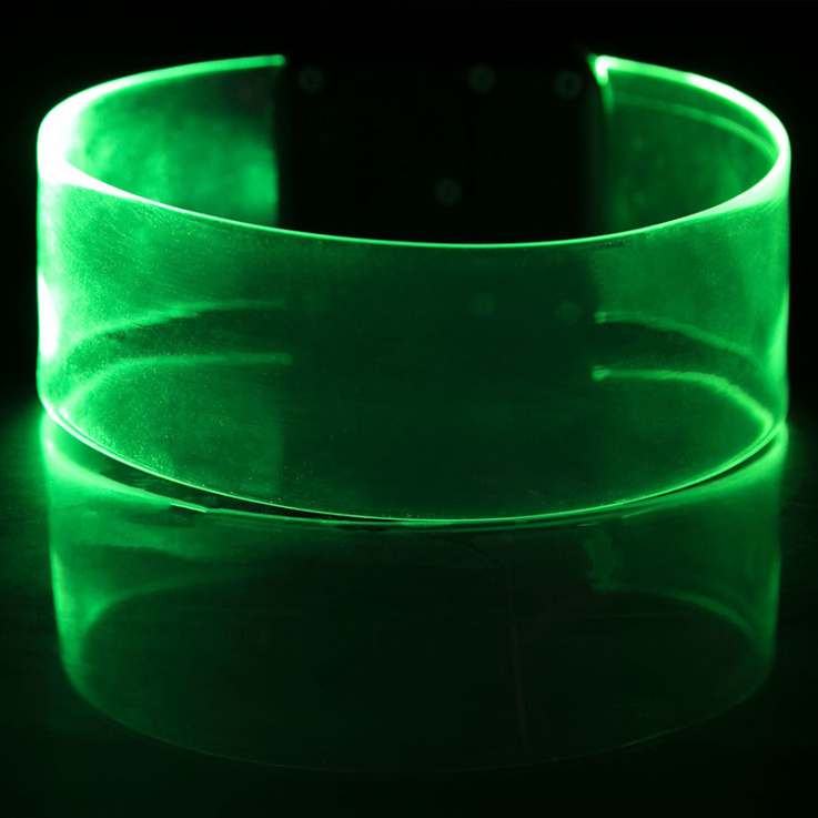 Custom Laser Engraved LED Magnetic Wristband Bracelet Christmas Halloween Party Costume Glow Props