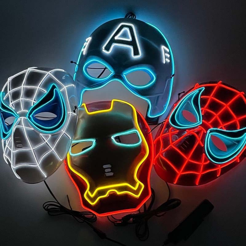 2023 Hot Sale Halloween Party Mask Spider-man Movie Costume Led Masks