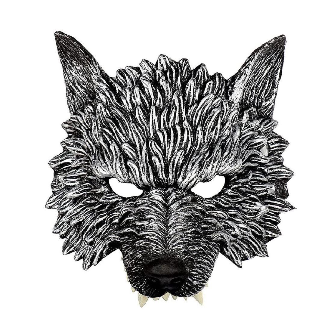 Halloween Costume Adult Realistic Half Mask Wolf Masks Werewolf Animal Monkey Mask Brown Gorilla