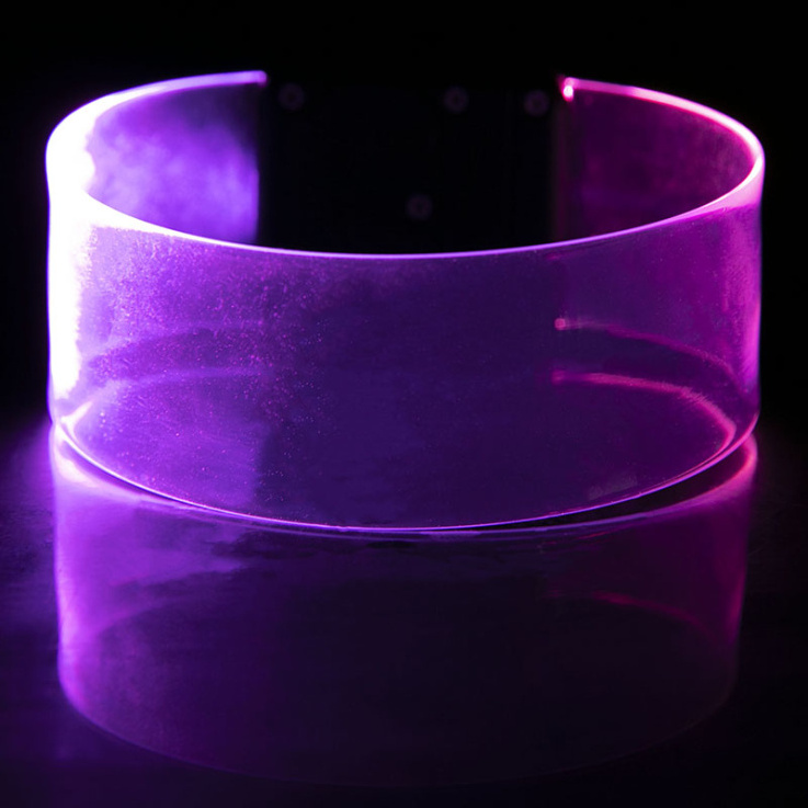 Custom Laser Engraved LED Magnetic Wristband Bracelet Christmas Halloween Party Costume Glow Props