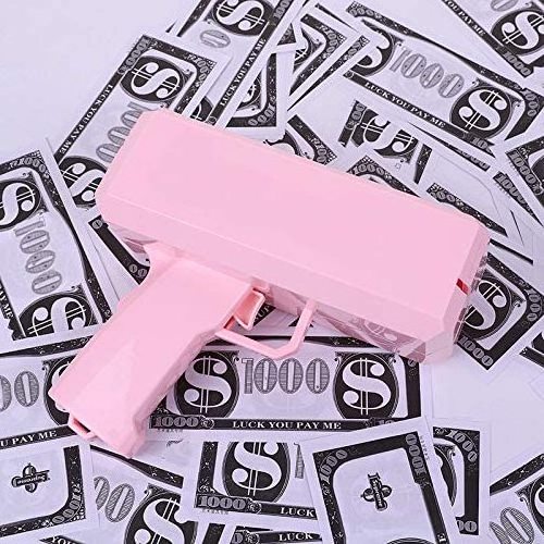 Super Money Paper Playing Spray Gun Toy Guns Handheld Cash Gun Dispenser Money Shooter Wedding Decoration