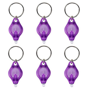 Mini UV LED Keychain Flashlight 395nm UV Light Keyring Flashlight UV Keyholder Purple Light Black Light for Promotion Gifts