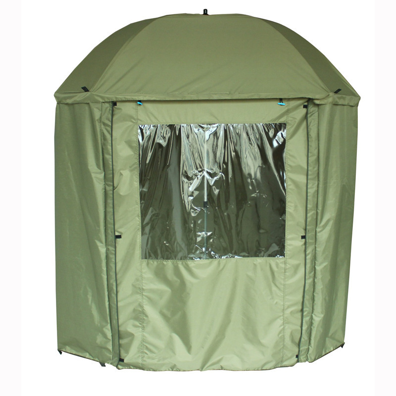 High Quality Color Customize 170T Polyester Outdoor Beach Camping Filed Portable Foldable Sun Shelter Umbrella Fishing Tent