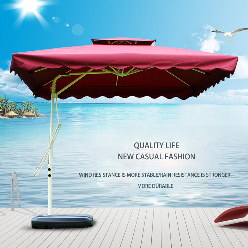 Customized Outdoor Sunshade Garden Beach Cantilever Parasol Patio Umbrella With 8 Strudy Ribs