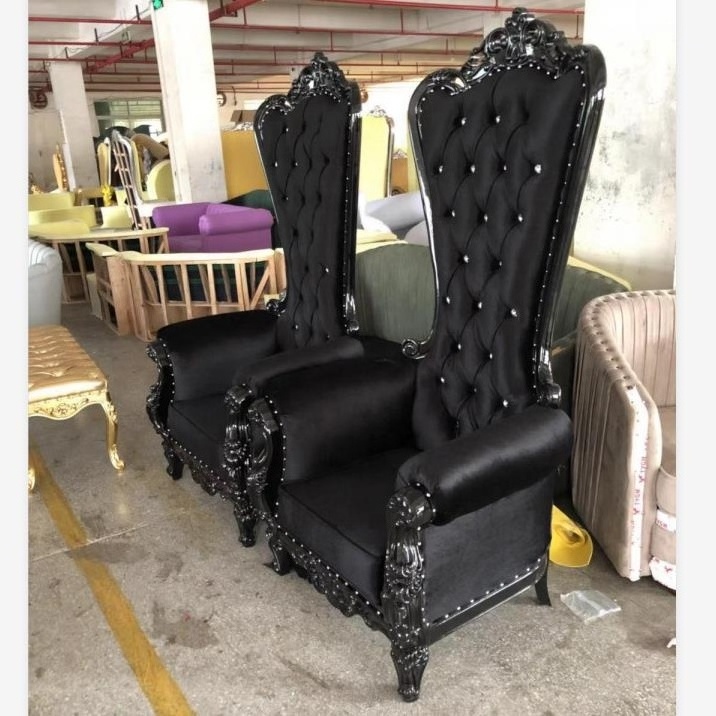 2109 Latest 5 Years Warranty Top Quality Luxuary European Style Black Palace Spa Pedicure Chair Throne Chair