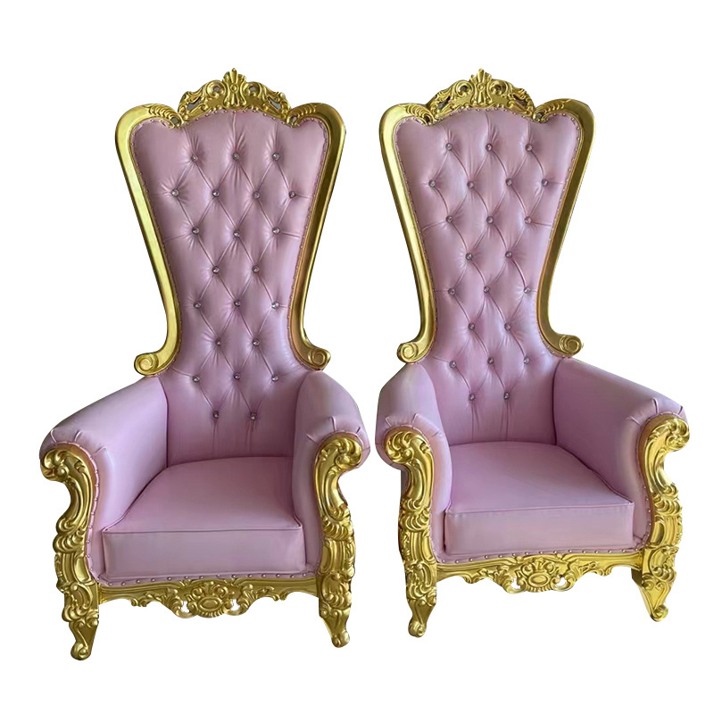 2023 Latest European Style  Top Quality  Pink&Gold Birdcage Wedding Throne Chairs Banquet Chair Throne Chair 10 Years Warranty