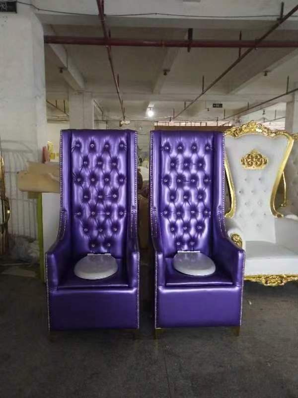 2023 Latest European Style  5 Years Warranty  Top Quality Purple Steam Chair Throne Chair Manicure Chair