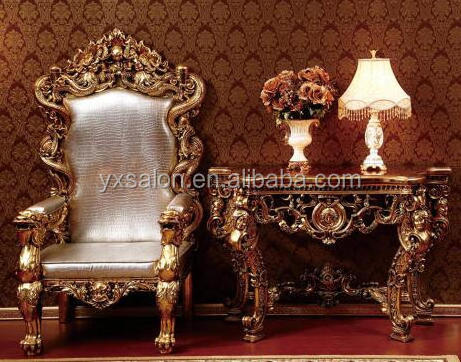 Hot Sale Luxuary European Style All Gold King Throne Chair(HB72)