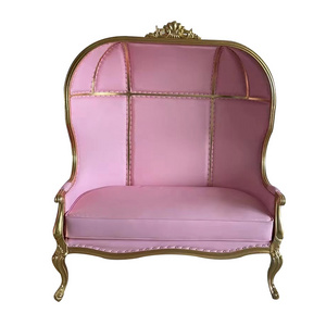 2023 Latest European Style  Top Quality  Pink&Gold Birdcage Wedding Throne Chairs Banquet Chair Throne Chair 10 Years Warranty