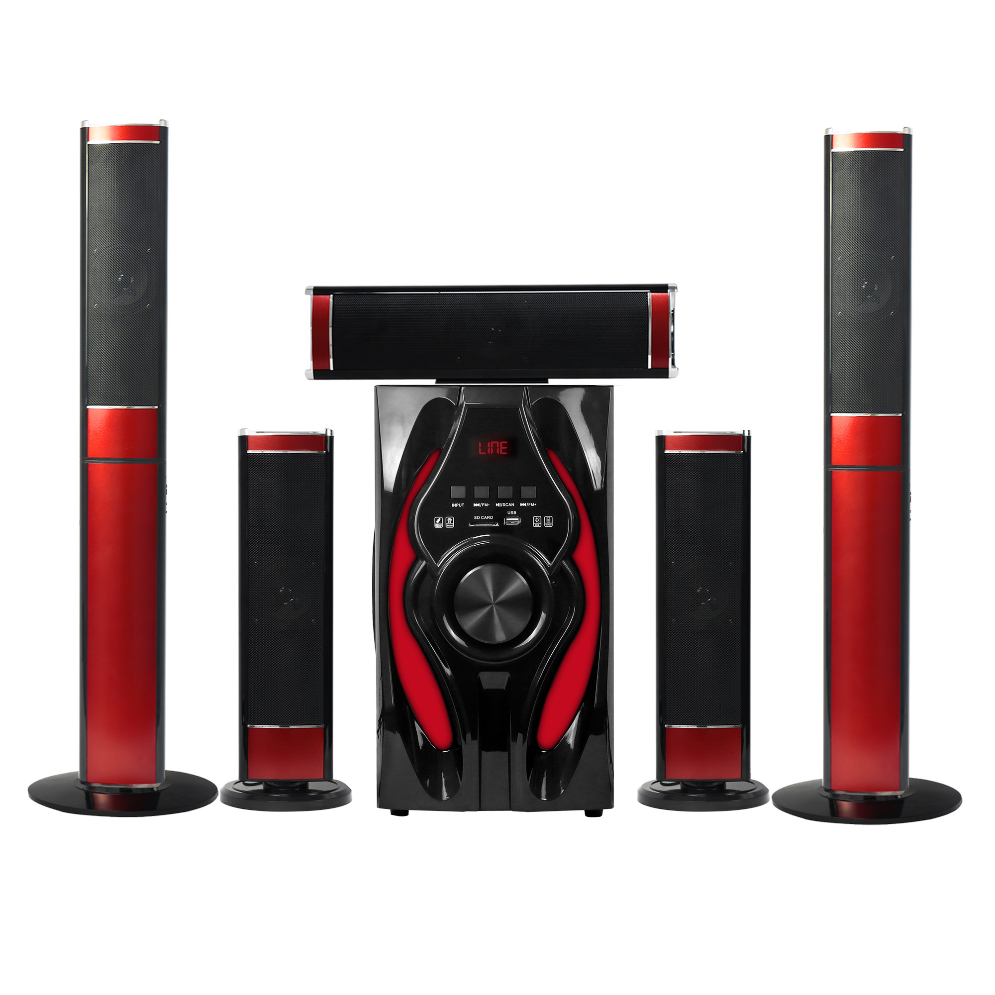 High Class Private Mold 3.1 Home Theater System With Led Light 5.1 Multimedia Speaker System