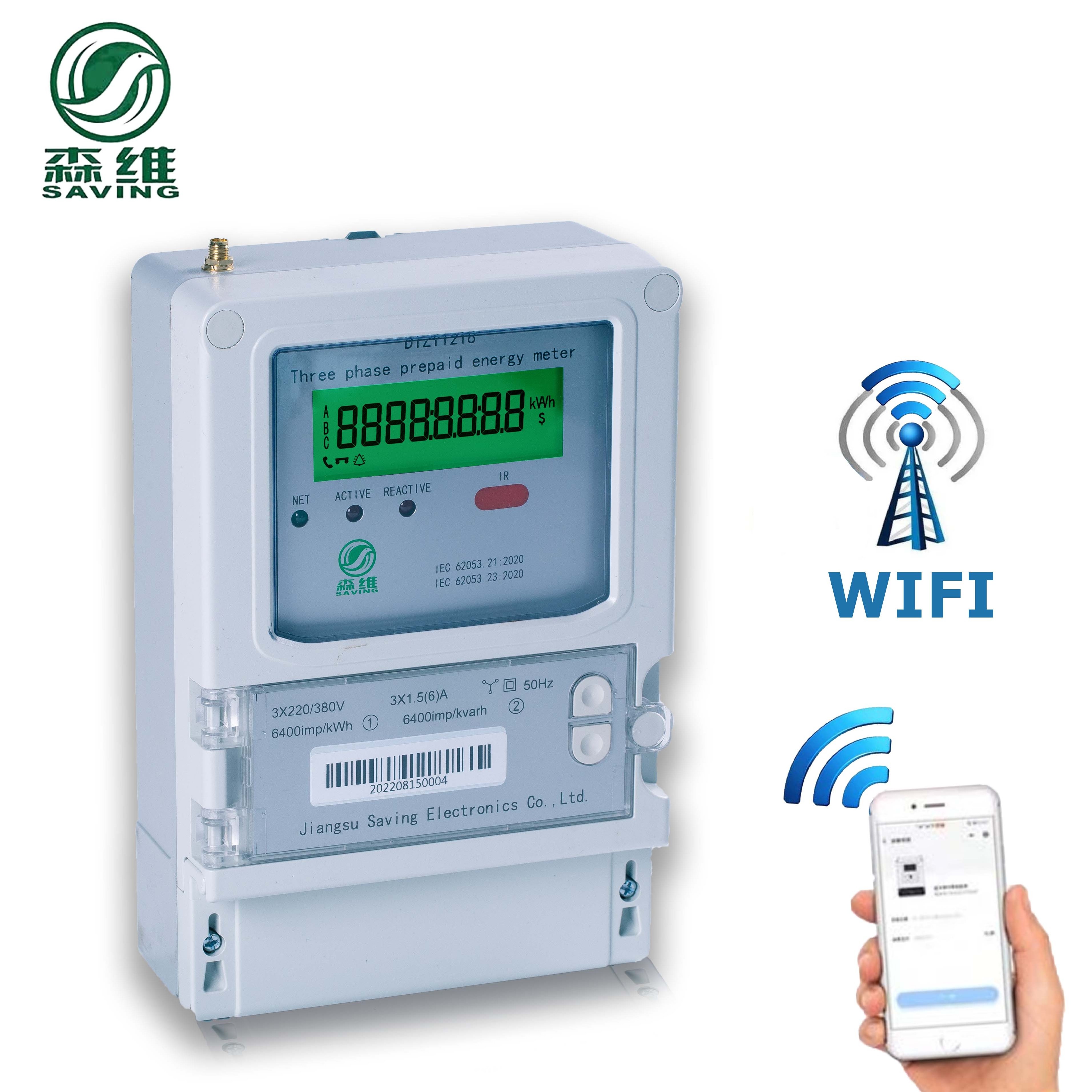 Factory Direct Selling OEM/ODM DTZY1218 Smart Meters Smart Grid 3 Phase Prepaid Electric Meter Wifi with RS485/WIFI