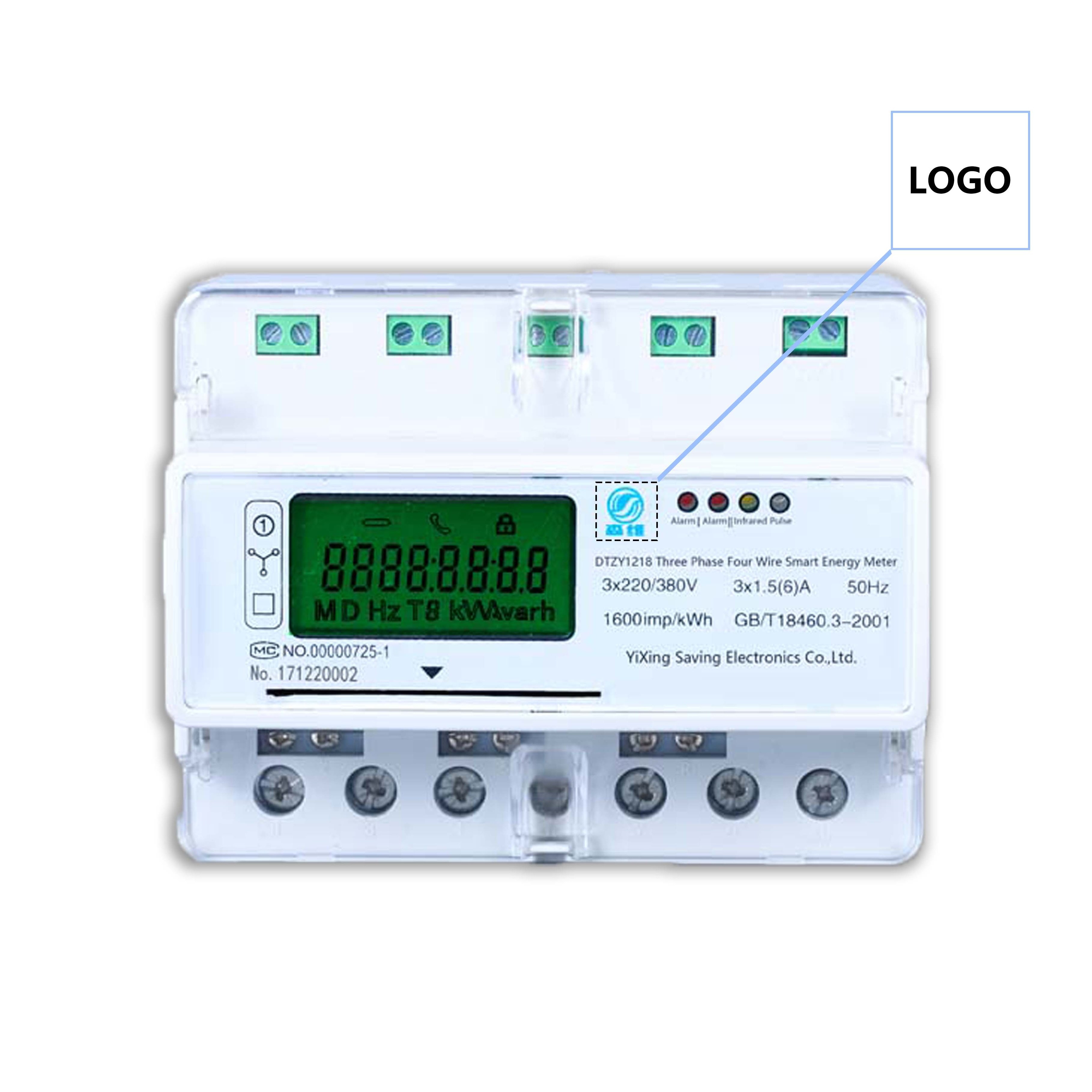 High Accuracy Din Rail Energy Cost Meter Three Phase Smart Energy Meter Prepaid Electricity Power Meters With Ic Card