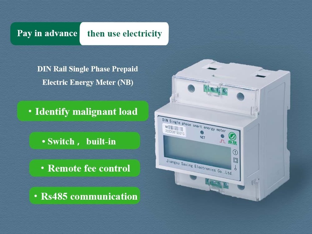 Jiangsu SAVING Prepaid Electricity Meter Single Phase Lorawan Electric Meter 220v Energy Meter 4g Remote Control with NB/RS485