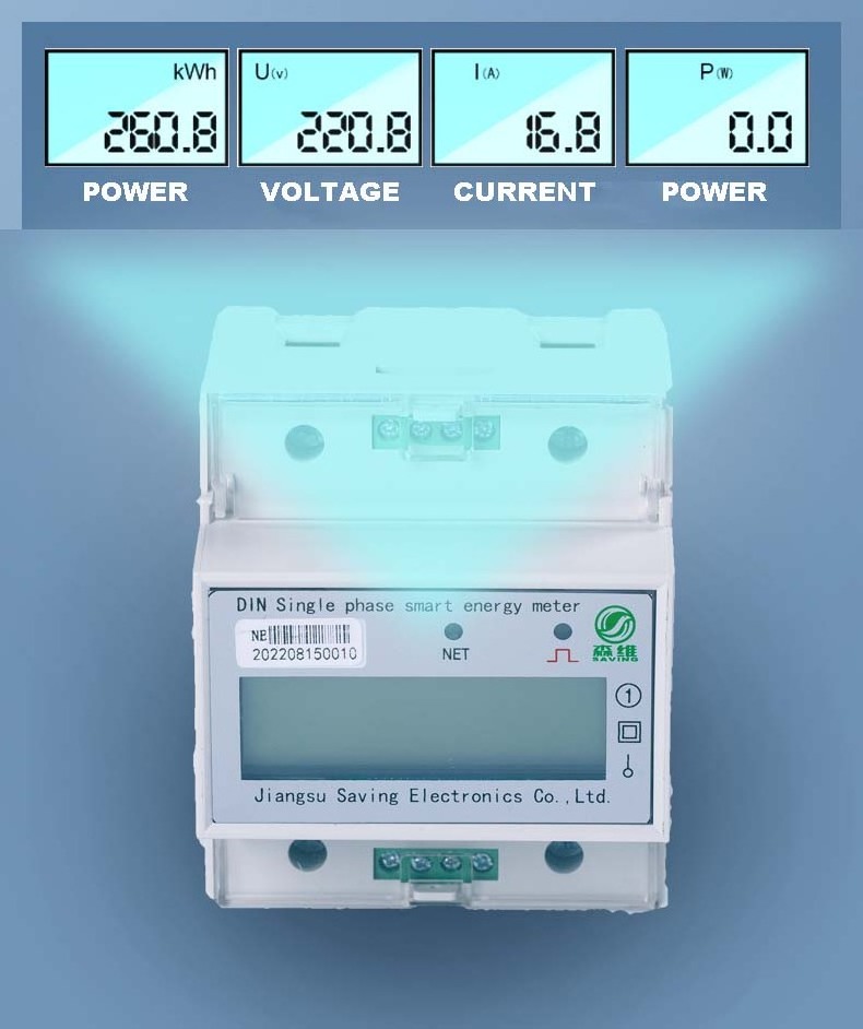 Jiangsu SAVING Prepaid Electricity Meter Single Phase Lorawan Electric Meter 220v Energy Meter 4g Remote Control with NB/RS485