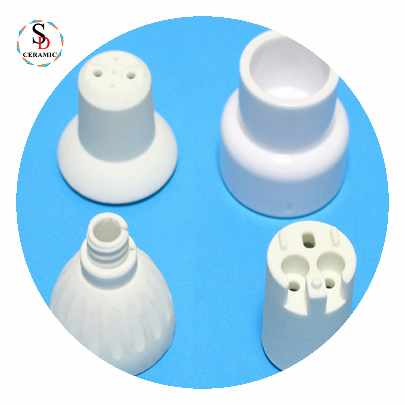 Customized Electric Porcelain Alumina Ceramic Insulating Lamp Shell