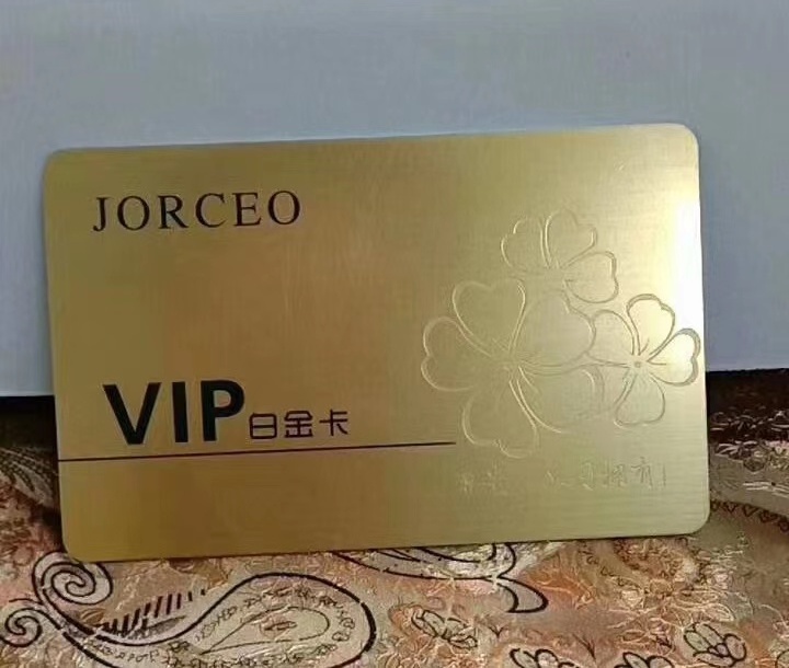 Custom credit card size business card with embossed number overlay for high quality Pvc brushed  business card